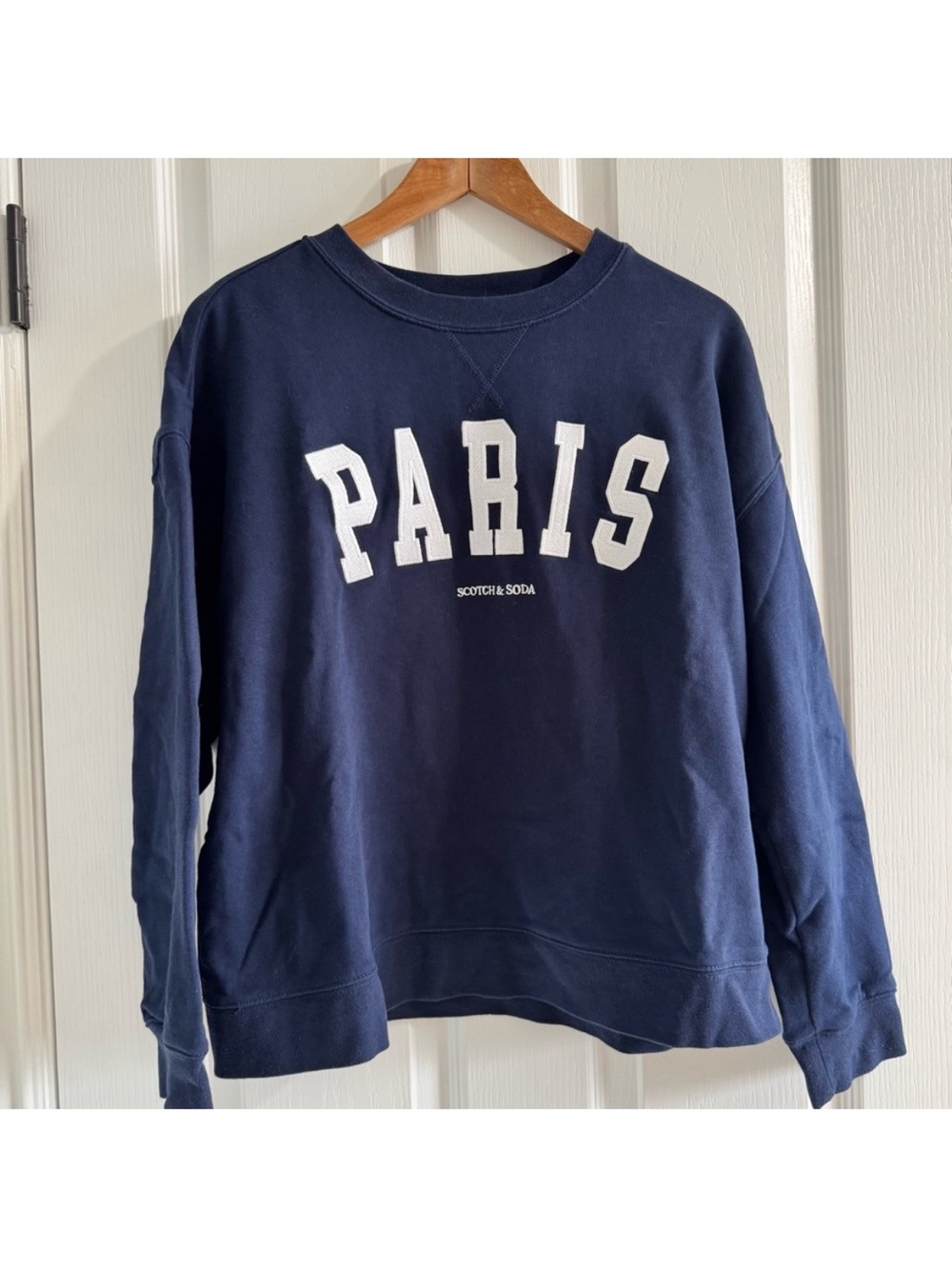 Scotch & Soda Blue Paris Crewneck Sweater Size Large